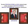 Akp Resim İstiklal Marşı ve Gençliğe Hitabe ve Erdoğan Resmi Çerçeveli Üçlü Set Akpcr44r3dy