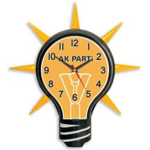 Ampul Duvar Saati - Ak Parti Logolu AKPDSA01NAK