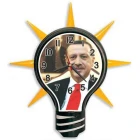 Ampul Duvar Saati - Erdoğan Resimli AKPDSA05NTE