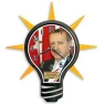 Ampul Duvar Saati - Erdoğan Resimli AKPDSA05NTE