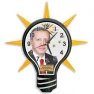 Ampul Duvar Saati - Erdoğan Resimli AKPDSA05NTE