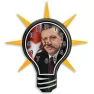 Ampul Duvar Saati - Erdoğan Resimli AKPDSA05NTE