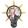 Ampul Duvar Saati - Erdoğan Resimli AKPDSA05NTE