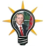 Ampul Duvar Saati - Erdoğan Resimli AKPDSA05NTE