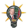Ampul Duvar Saati - Erdoğan Resimli AKPDSA05NTE
