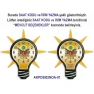 Ampul Duvar Saati Işıklı - Gece Gerçek Işık Veren AKPDSA06XNX