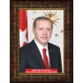 Recep Tayyip Erdoğan Tablosu Çerçeveli - Resmi Portre Dikey Model AKPCR03TED