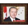 Recep Tayyip Erdoğan Tablosu Çerçeveli - Resmi Portre Yatay Model AKPCR03TEY
