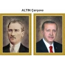 Recep Tayyip Erdoğan Tablosu Çerçeveli - Erdoğan ve Atatürk İkili Set AKPCR27R2D