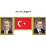 Recep Tayyip Erdoğan Tablosu Çerçeveli - Atatürk ve Türk Bayrağı Üçlü Set AKPCR37R3DY