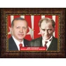 Recep Tayyip Erdoğan Tablosu Çerçeveli - Erdoğan ve Atatürk Yan Yana AKPCR61TAY