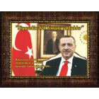 Recep Tayyip Erdoğan Tablosu Çerçeveli - Siyaset ile İlgili Sözü Yazılı AKPCR51TESY