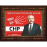 Kemal Kılıçdaroğlu Tablosu Çerçeveli - Türkiye Rahat Bir Nefes Alacak Yazılı CHPCR01KKY
