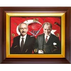 Kemal Kılıçdaroğlu ve Atatürk Resimli Dikdörtgen Duvar Saati CHPDSD02KAY