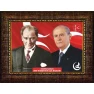 Devlet Bahçeli ve Atatürk Yan Yana Tablosu Çerçeveli MHPCR02BAY