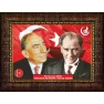 Alparslan Türkeş ve Atatürk Yan Yana Tablosu Çerçeveli MHPCR05TAY