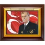 Devlet Bahçeli Resimli Duvar Saati Dikdörtgen 46x37cm MHPDSD01DBY