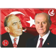 Devlet Bahçeli ve Alparslan Türkeş Yan Yana Tablosu Kanvas MHPTR03BTY Devlet Bahçeli ve Alparslan Türkeş Yan Yana Tablosu Kanvas MHPTR03BTY