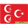 Bozkurt, Tuğra, Yıldızlı Üç Hilal Tablosu Kanvas MHPTR12USY