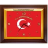 Kaymakamlık Duvar Saati Dikdörtgen 46x37 cm - Türk Bayraklı T.C. Kaymakamlığı Yazılı RSKDSD02KYY