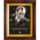 Atatürk Duvar Saati Dikdörtgen 37x46 cm - Kooperatif ile İlgili Sözü Yazılı ATSDSD01DKP