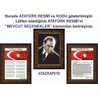 Atatürk Tablosu Çerçeveli - İstiklal Marşı ve Gençliğe Hitabe Makam Odası Üçlü Set RSKCR41R3DY