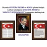 Atatürk Tablosu Çerçeveli - İstiklal Marşı ve Gençliğe Hitabe Makam Odası Üçlü Set RSKCR41R3DY