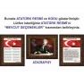 Atatürk Tablosu Çerçeveli - İstiklal Marşı ve Gençliğe Hitabe Makam Odası Üçlü Set RSKCR41R3DY