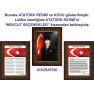 Kurumsal Resim İstiklal Marşı ve Gençliğe Hitabe ve Atatürk Resmi Çerçeveli Üçlü Set Rskcr41r3dy