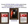 Atatürk Tablosu Çerçeveli - İstiklal Marşı ve Gençliğe Hitabe Makam Odası Üçlü Set RSKCR41R3DY