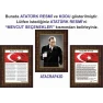 Atatürk Tablosu Çerçeveli - İstiklal Marşı ve Gençliğe Hitabe Makam Odası Üçlü Set RSKCR41R3DY