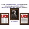 Atatürk Tablosu Çerçeveli - İstiklal Marşı ve Gençliğe Hitabe Makam Odası Üçlü Set RSKCR41R3DY