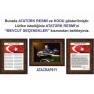 Atatürk Tablosu Çerçeveli - İstiklal Marşı ve Gençliğe Hitabe Makam Odası Üçlü Set RSKCR41R3DY
