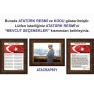 Atatürk Tablosu Çerçeveli - İstiklal Marşı ve Gençliğe Hitabe Makam Odası Üçlü Set RSKCR41R3DY