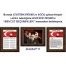 Atatürk Tablosu Çerçeveli - İstiklal Marşı ve Gençliğe Hitabe Makam Odası Üçlü Set RSKCR41R3DY