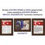 Atatürk Tablosu Çerçeveli - İstiklal Marşı ve Gençliğe Hitabe Makam Odası Üçlü Set RSKCR41R3DY