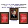 Atatürk Tablosu Çerçeveli - İstiklal Marşı ve Gençliğe Hitabe Makam Odası Üçlü Set RSKCR42R3DY