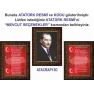 Atatürk Tablosu Çerçeveli - İstiklal Marşı ve Gençliğe Hitabe Makam Odası Üçlü Set RSKCR42R3DY