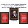 Atatürk Tablosu Çerçeveli - İstiklal Marşı ve Gençliğe Hitabe Makam Odası Üçlü Set RSKCR42R3DY