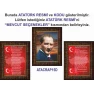 Atatürk Tablosu Çerçeveli - İstiklal Marşı ve Gençliğe Hitabe Makam Odası Üçlü Set RSKCR42R3DY