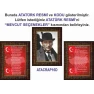 Atatürk Tablosu Çerçeveli - İstiklal Marşı ve Gençliğe Hitabe Makam Odası Üçlü Set RSKCR42R3DY