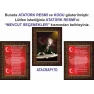 Atatürk Tablosu Çerçeveli - İstiklal Marşı ve Gençliğe Hitabe Makam Odası Üçlü Set RSKCR42R3DY