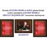 Atatürk Tablosu Çerçeveli - İstiklal Marşı ve Gençliğe Hitabe Makam Odası Üçlü Set RSKCR42R3DY