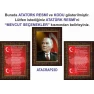 Atatürk Tablosu Çerçeveli - İstiklal Marşı ve Gençliğe Hitabe Makam Odası Üçlü Set RSKCR42R3DY