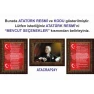 Atatürk Tablosu Çerçeveli - İstiklal Marşı ve Gençliğe Hitabe Makam Odası Üçlü Set RSKCR42R3DY