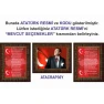 Atatürk Tablosu Çerçeveli - İstiklal Marşı ve Gençliğe Hitabe Makam Odası Üçlü Set RSKCR42R3DY