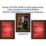 Atatürk Tablosu Çerçeveli - İstiklal Marşı ve Gençliğe Hitabe Makam Odası Üçlü Set RSKCR42R3DY