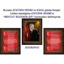 Atatürk Tablosu Çerçeveli - İstiklal Marşı ve Gençliğe Hitabe Makam Odası Üçlü Set RSKCR42R3DY