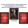 Atatürk Tablosu Çerçeveli - İstiklal Marşı ve Gençliğe Hitabe Makam Odası Üçlü Set RSKCR42R3DY