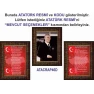 Atatürk Tablosu Çerçeveli - İstiklal Marşı ve Gençliğe Hitabe Makam Odası Üçlü Set RSKCR42R3DY